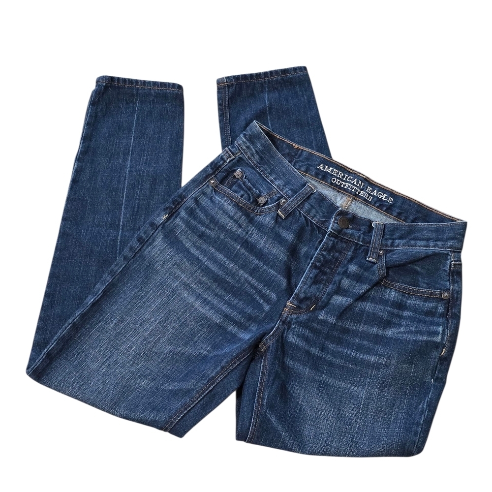 American Eagle Outfitters Women's High Rise Dark Blue Jeans